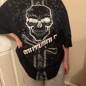 Cute trendy oversized skull shirt XL